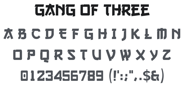 Gang of Three Font