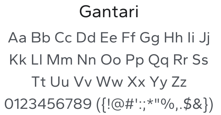 Gantari Font Family