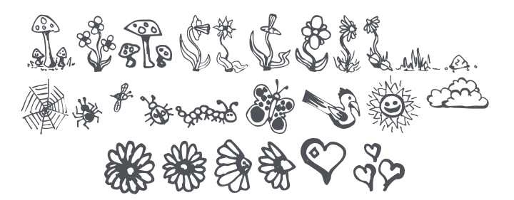 Garden Dingbats Font