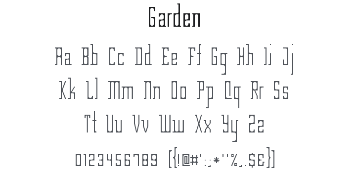 Garden Font Family