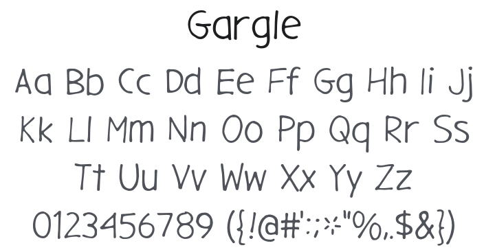 Gargle Font Family