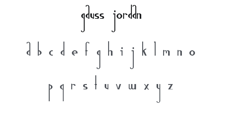 Gauss Jordan Font