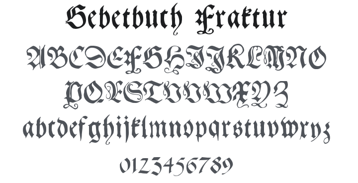 Gebetbuch Fraktur Font