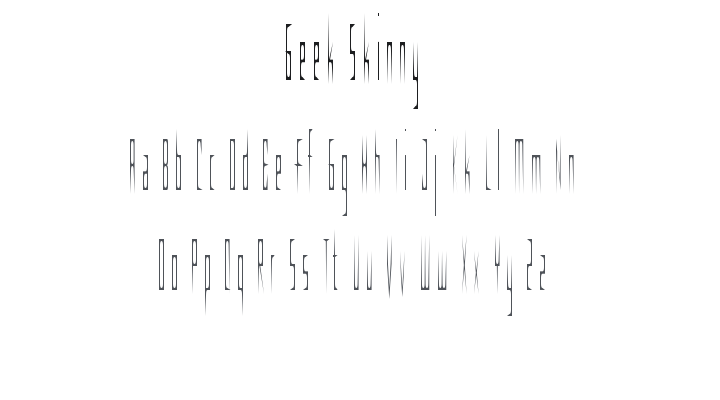 Geek Skinny Font