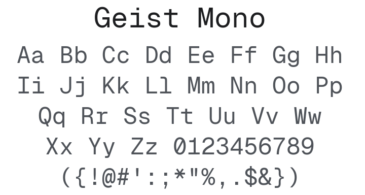 Geist Mono Font Family