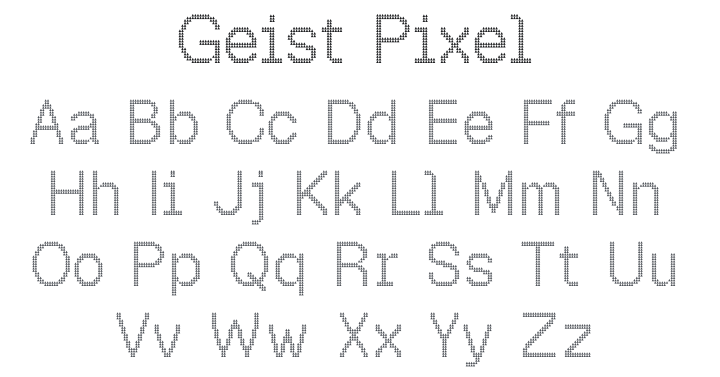 Geist Pixel Font Family