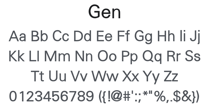 Gen Font Family