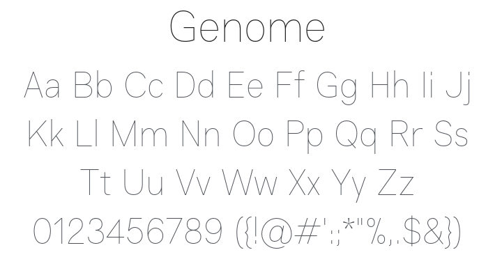 Genome Font