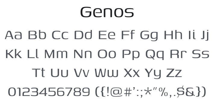 Genos Font Family