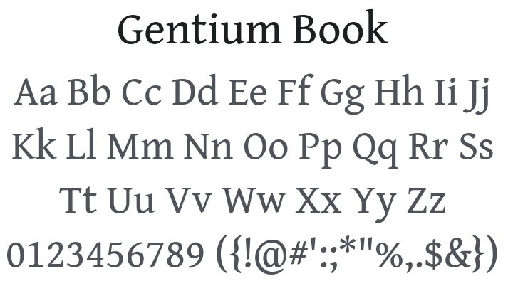 Gentium Book Font Family