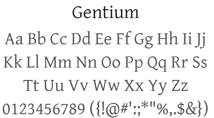 Gentium Font Family