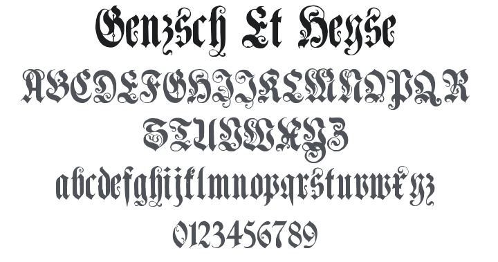 Genzsch Et Heyse Font Family