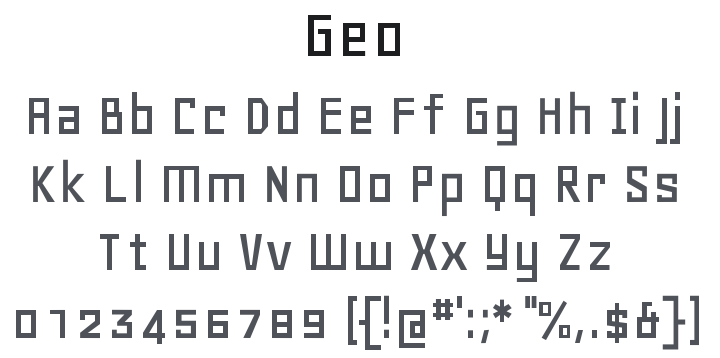 Geo Font Family