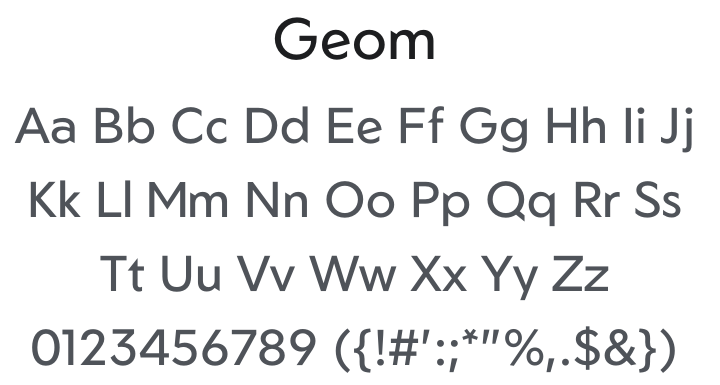 Geom Font Family