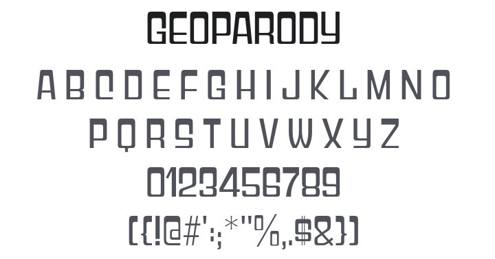 Geoparody Font Family