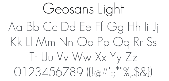 Geosans Light Font Family