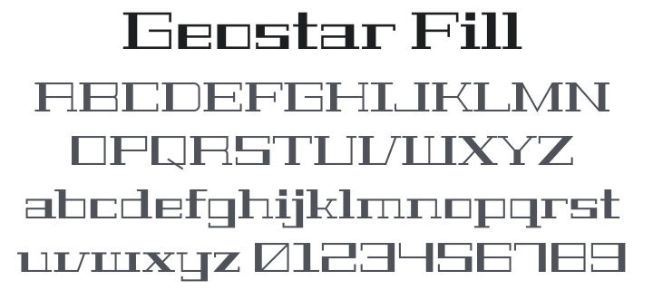 Geostar Fill Font