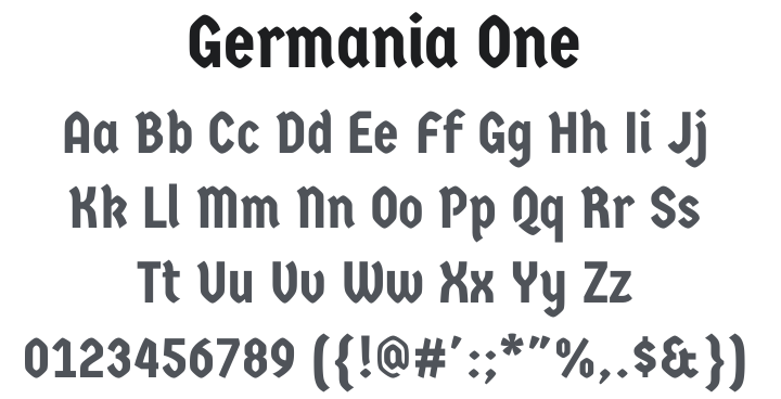 Germania One Font