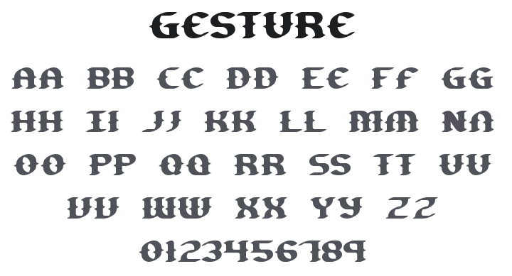 Gesture Font Family