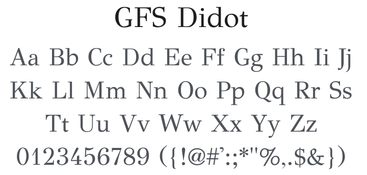 GFS Didot Font