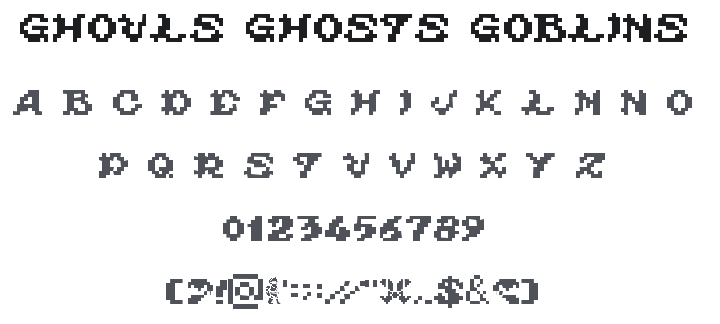 Ghouls Ghosts and Goblins Font