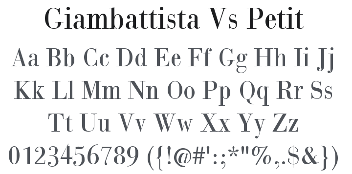 Giambattista Vs Petit Font