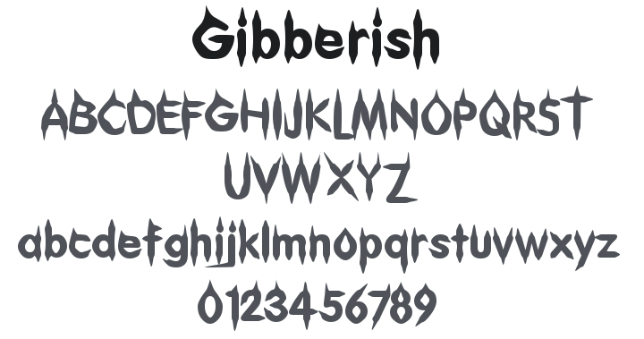 Gibberish Font