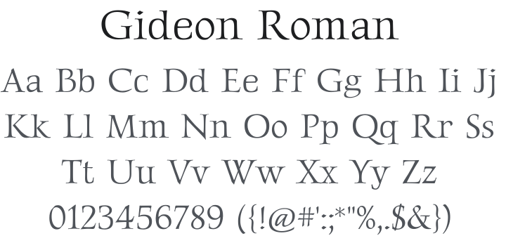 Gideon Roman Font