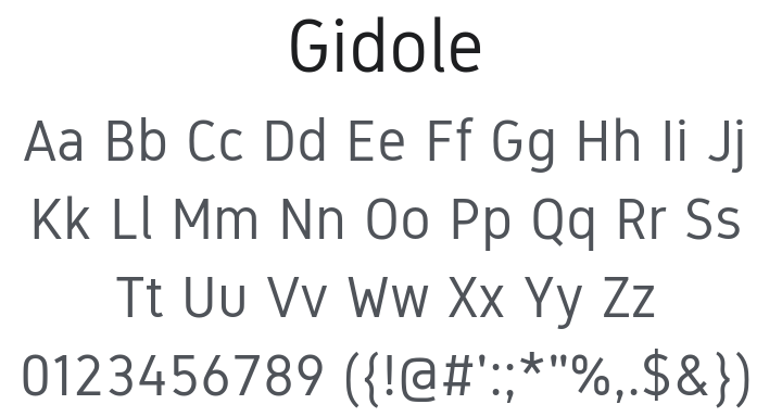 Gidole Font