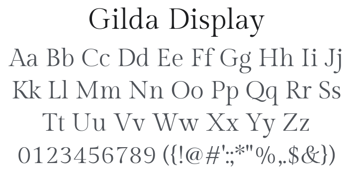 Gilda Display Font