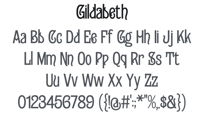 Gildabeth Font Family