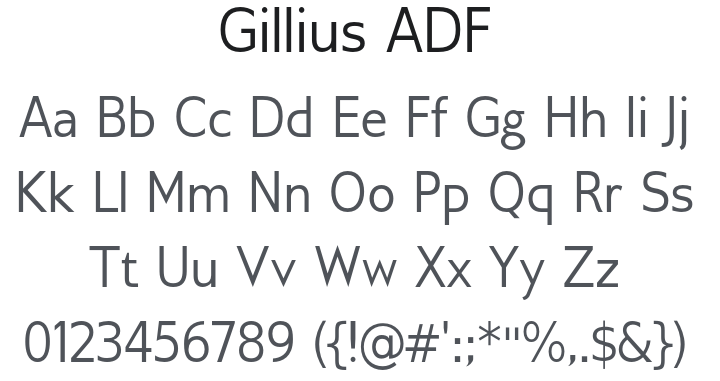 Gillius ADF Font Family