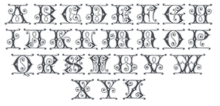 Gingerbread Initials Font