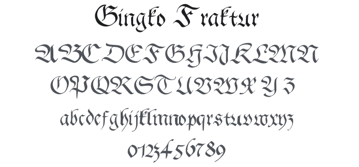 Gingko Fraktur Font