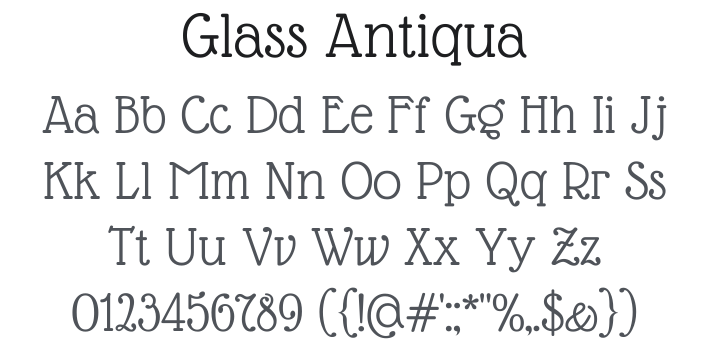 Glass Antiqua Font