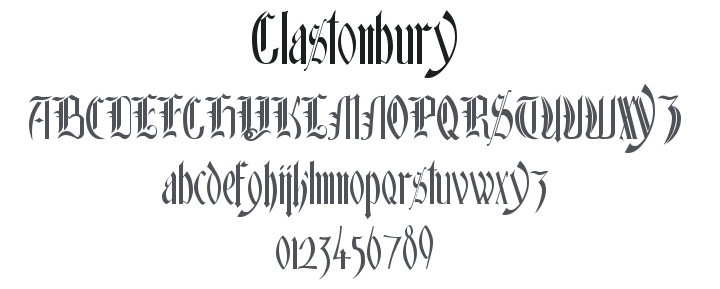 Glastonbury Font Family