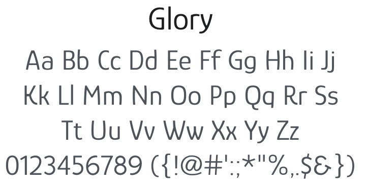 Glory Font Family