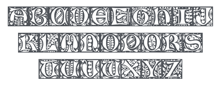 Gloucester Initialen Font