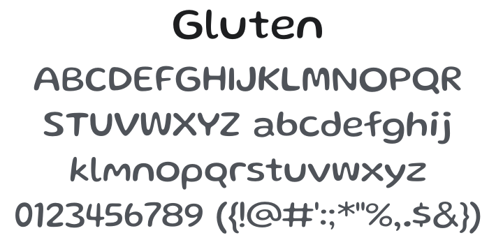 Gluten Font Family