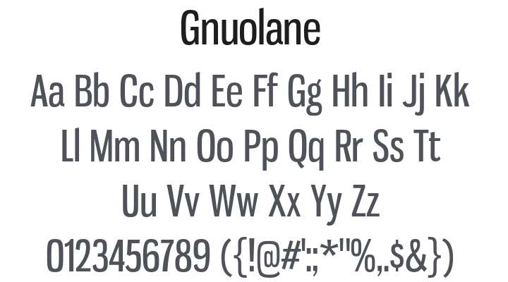 Gnuolane Font