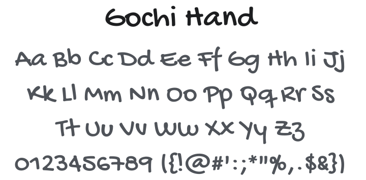 Gochi Hand Font