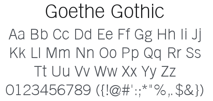 Goethe Gothic Font Family