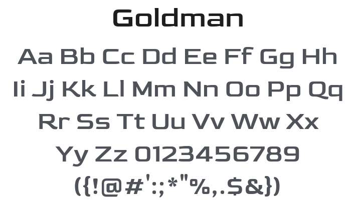 Goldman Font Family