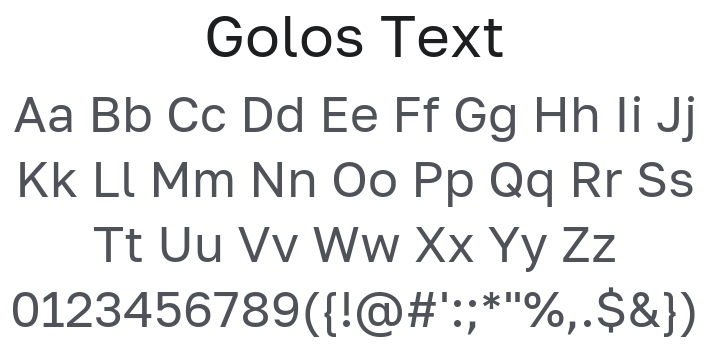 Golos Text Font Family