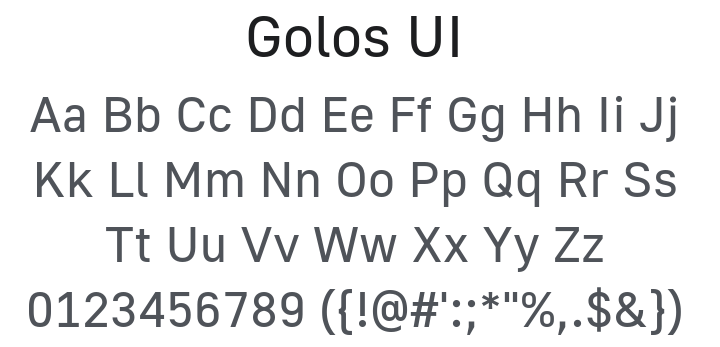 Golos UI Font Family