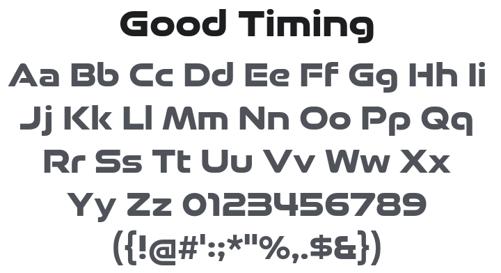 Good Timing Font