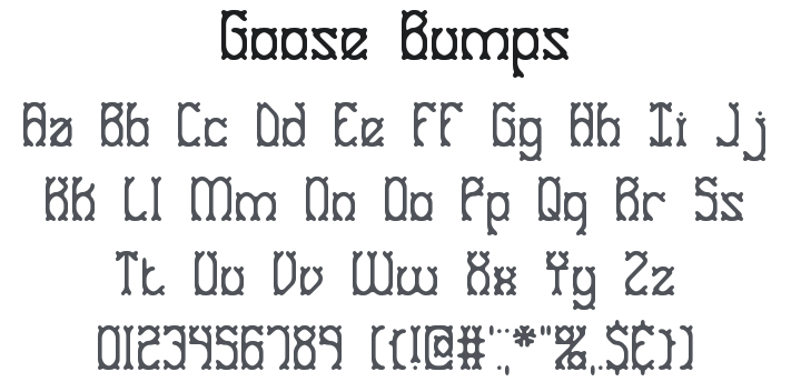 Goose Bumps Font Family