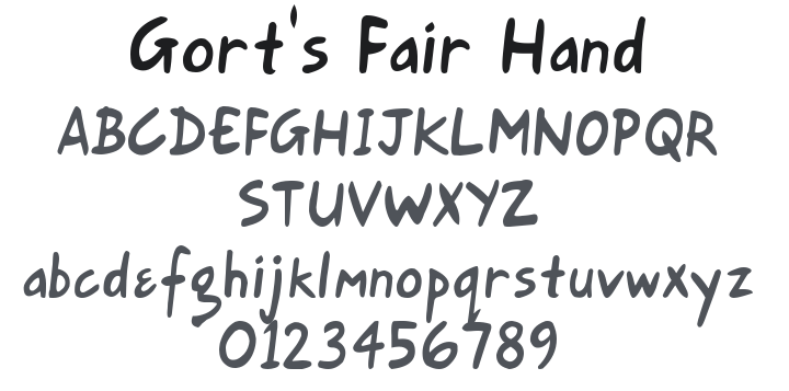 Gort's Fair Hand Font Family