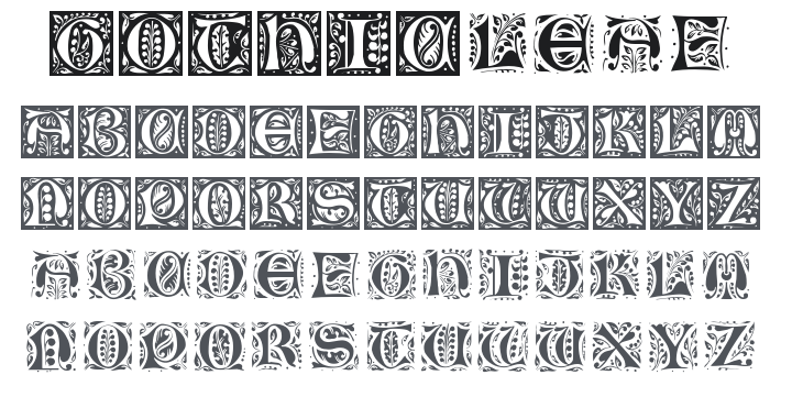 Gothic Leaf Font