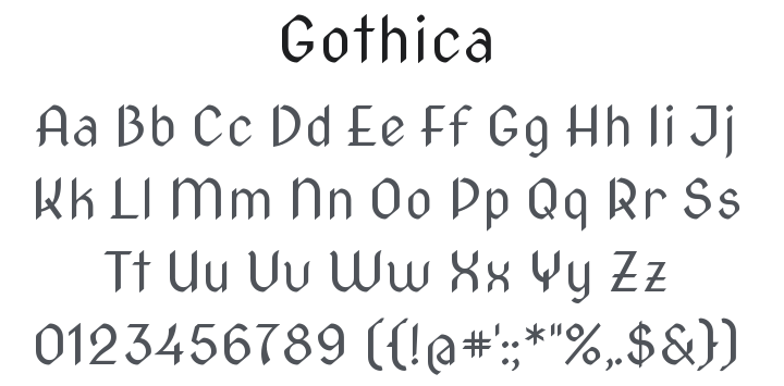Gothica Font Family